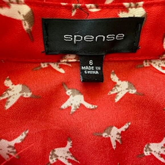 Spense Vintage Style Red Bird Print Dress Size 6 - Picture 4 of 6